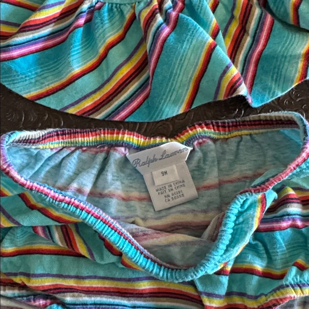 Ralph Lauren Striped Kids Diaper Cover Set